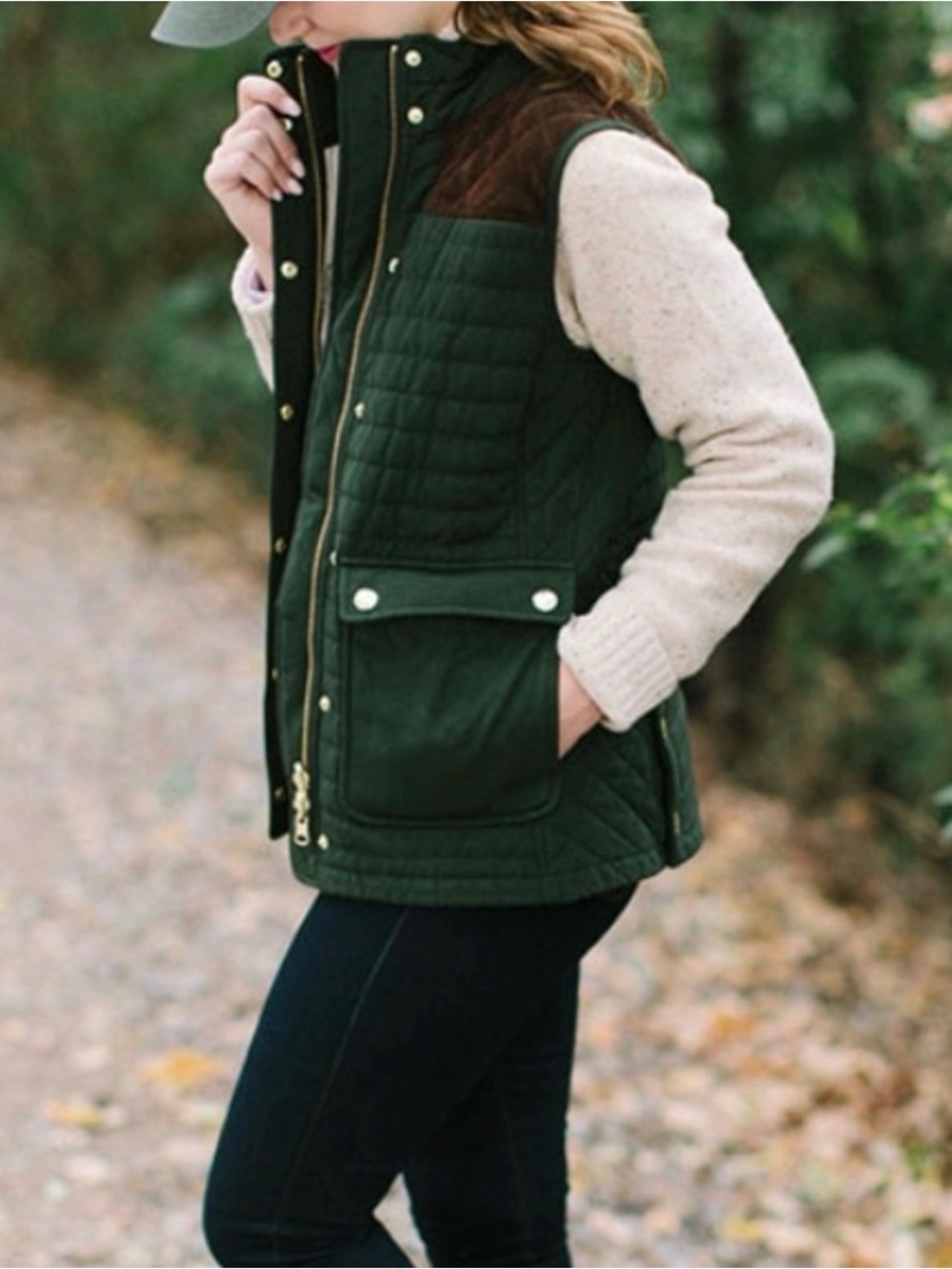 Vineyard Vines Suede Yoke Quilted Hunting Vest Small - Picture 7 of 8